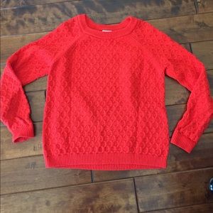Super cute red cord sweater!